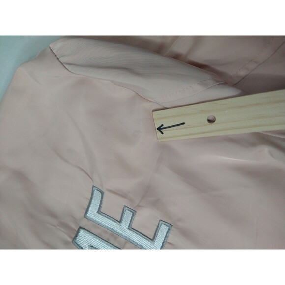 Forever 21 Jacket sz 3X pink satin full zip track jacket retro pockets 50s 80s - Picture 3 of 12